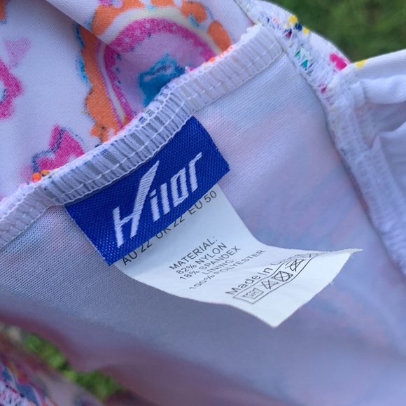 Women’s Hilor Paisley Halter Top One Piece Swimsuit Size 18 - Picture 8 of 12